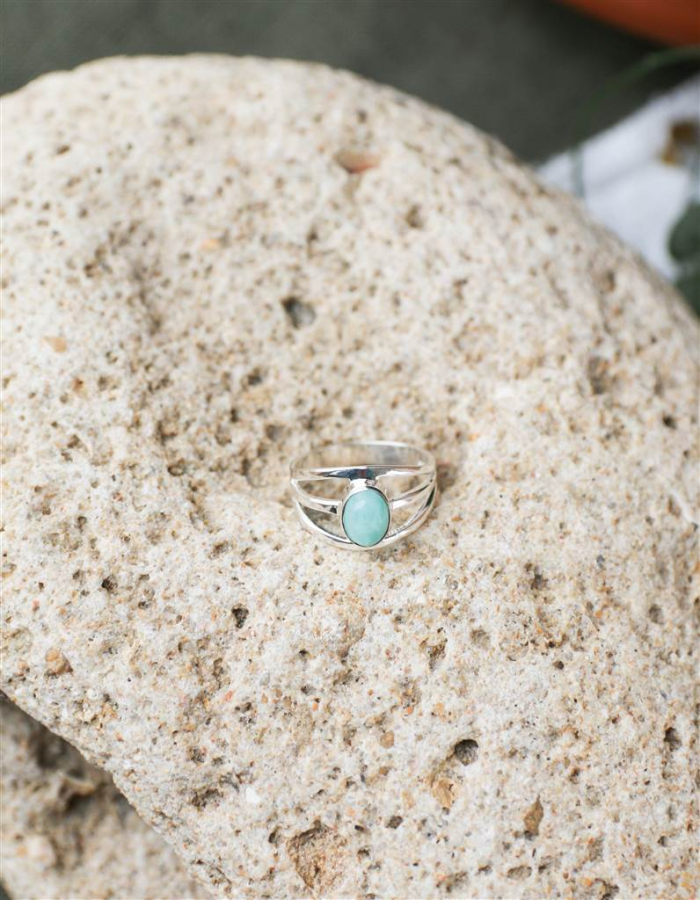 ANILLO MAR DE AMAZONITA