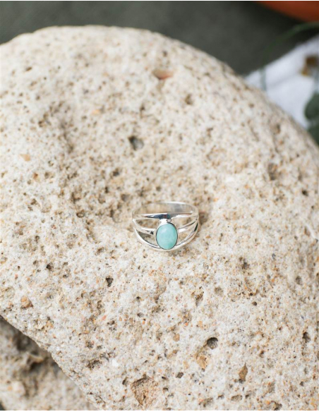 ANILLO MAR DE AMAZONITA