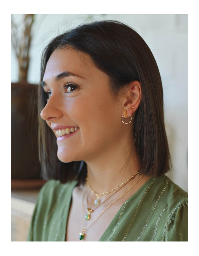 COLGANTE PÉNDULO CUARZO VERDE ORO