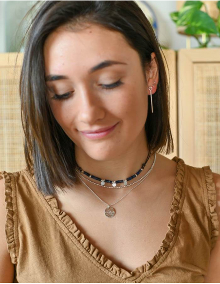 COLLAR LUNA LLENA PLATA DE LEY