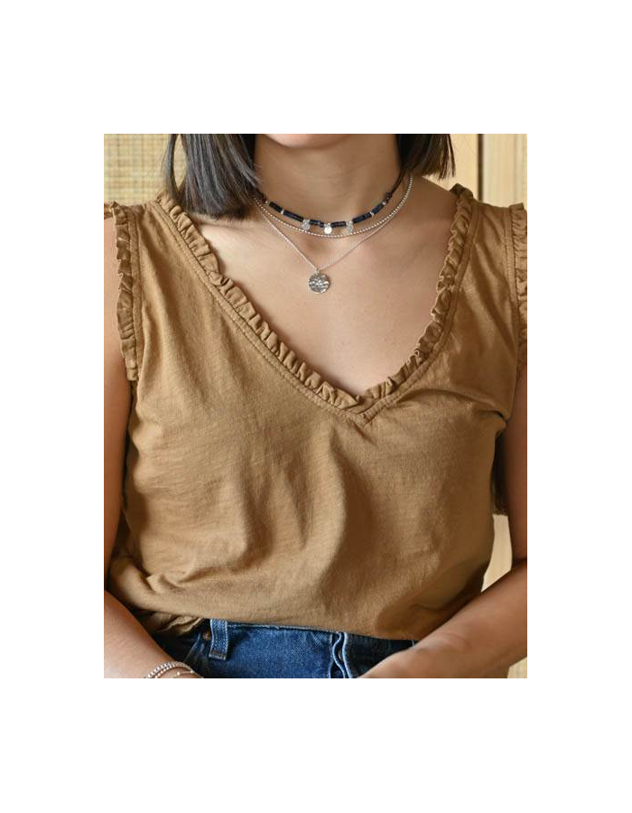 COLLAR LUNA LLENA PLATA DE LEY