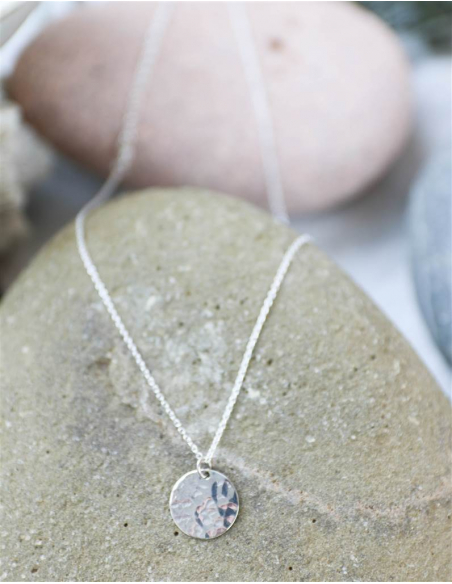 COLLAR LUNA LLENA PLATA DE LEY