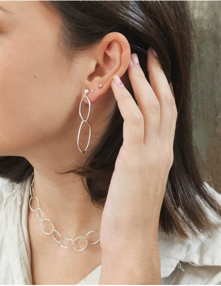 COLGANTE ESLABONES PLATA