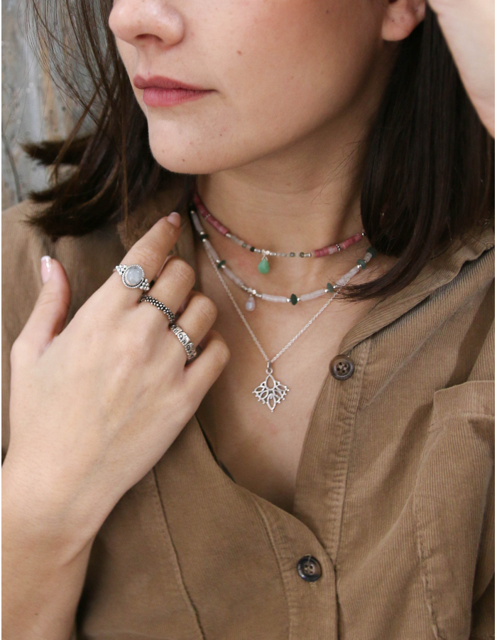 COLGANTE RODOCROSITA SILVER