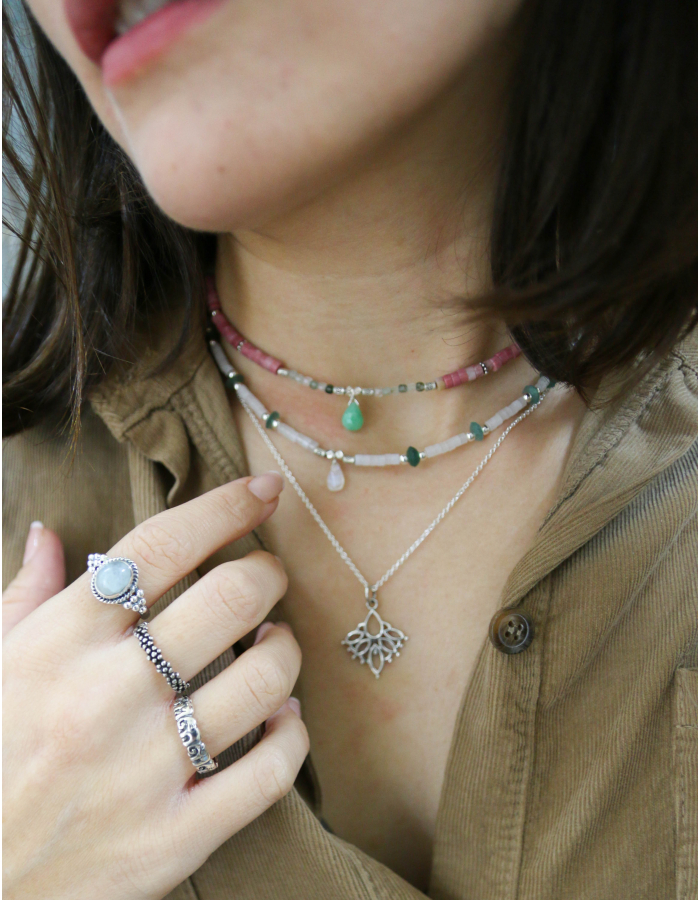 COLGANTE RODOCROSITA SILVER