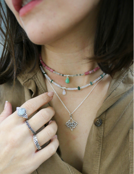 COLGANTE RODOCROSITA SILVER