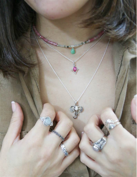 COLGANTE  PIEDRAS NATURALES INDRA