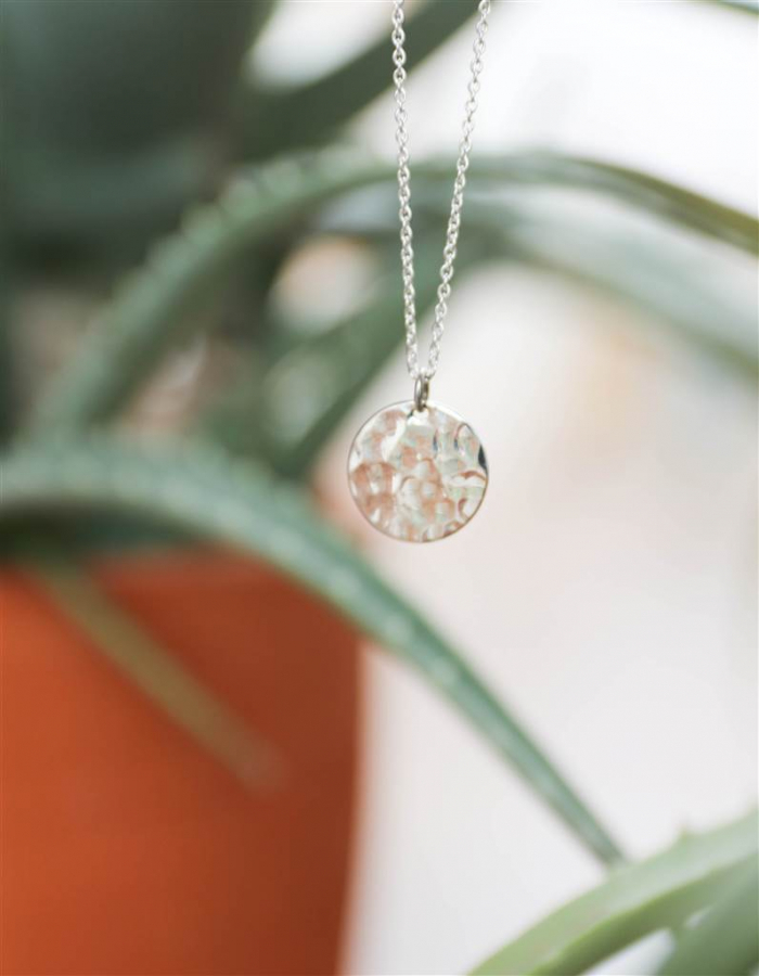 COLLAR LUNA LLENA PLATA DE LEY