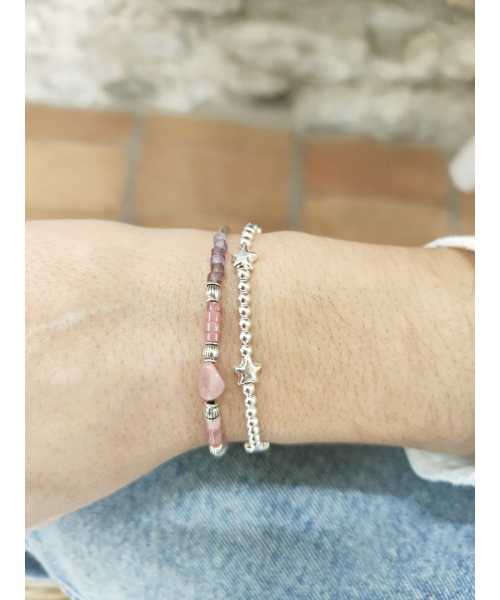 PULSERA RODOCROSITA Y AMATISTA 2