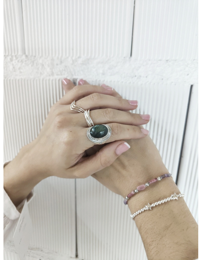 PULSERA RODOCROSITA Y AMATISTA