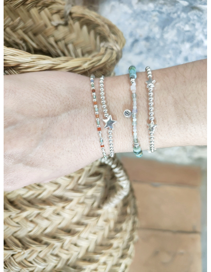 PULSERA ESTRELLITAS Y BOLITAS