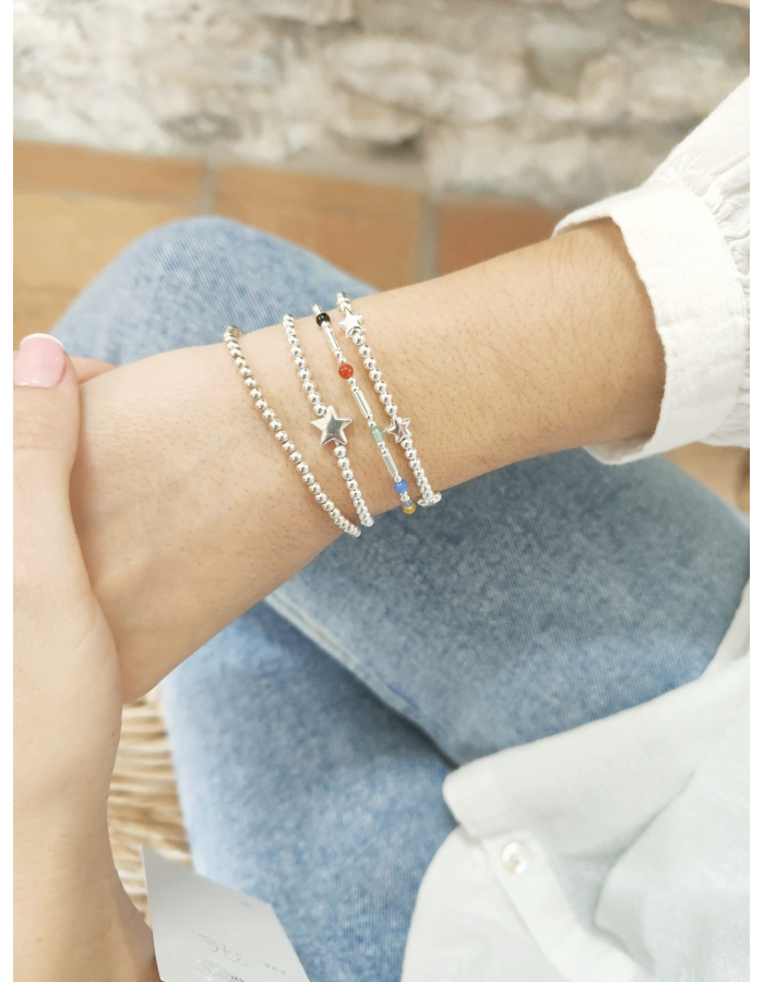 PULSERA ESTRELLITAS Y BOLITAS