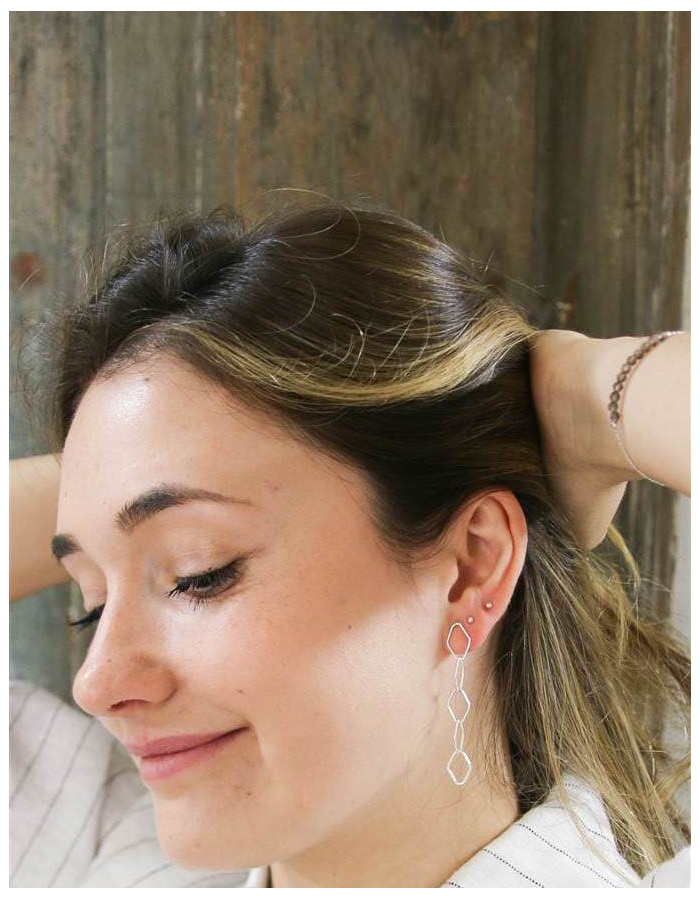 PENDIENTES ROMBOS PLATA