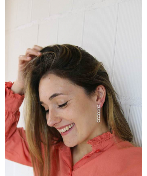 PENDIENTES  CADENA PLATA