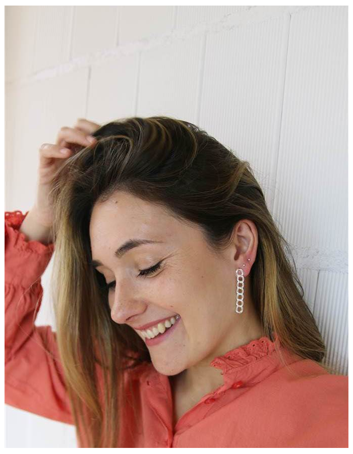 PENDIENTES  CADENA PLATA