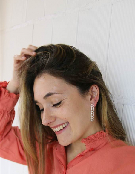 PENDIENTES  CADENA PLATA