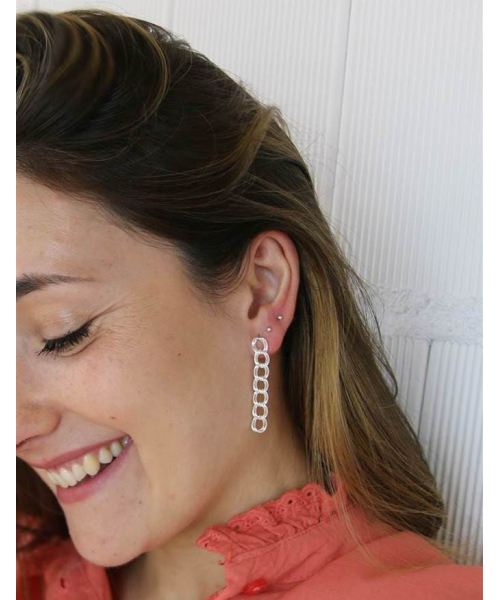 PENDIENTES  CADENA PLATA 2