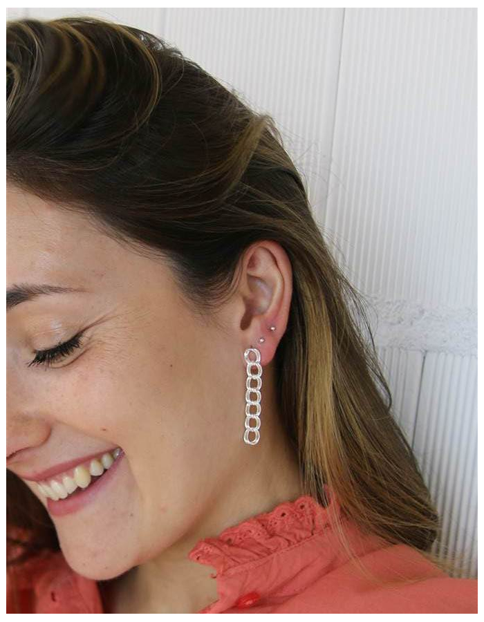 PENDIENTES  CADENA PLATA