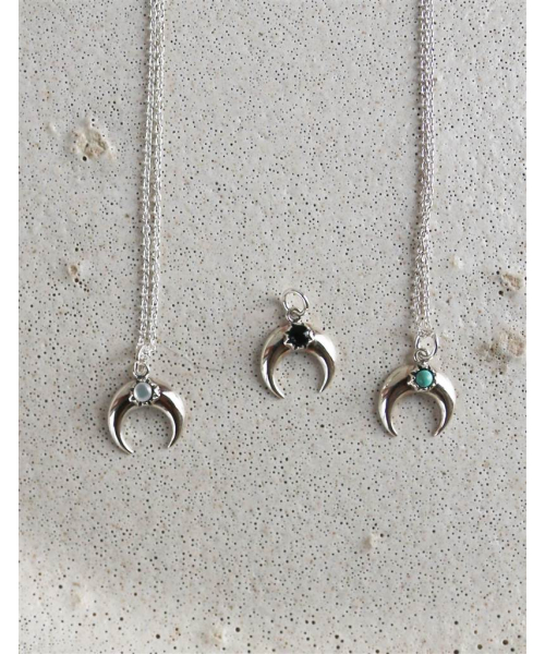 COLGANTE  LUNA INVERTIDA PLATA