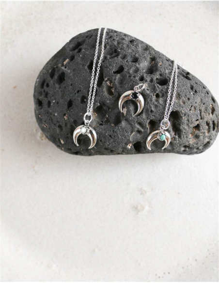 COLGANTE  LUNA INVERTIDA PLATA