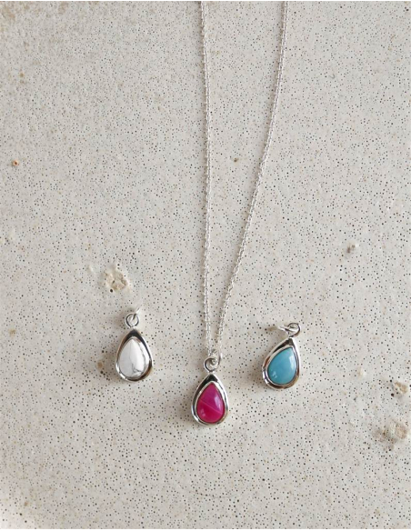 COLGANTE COSMOS  AGATA FUCSIA