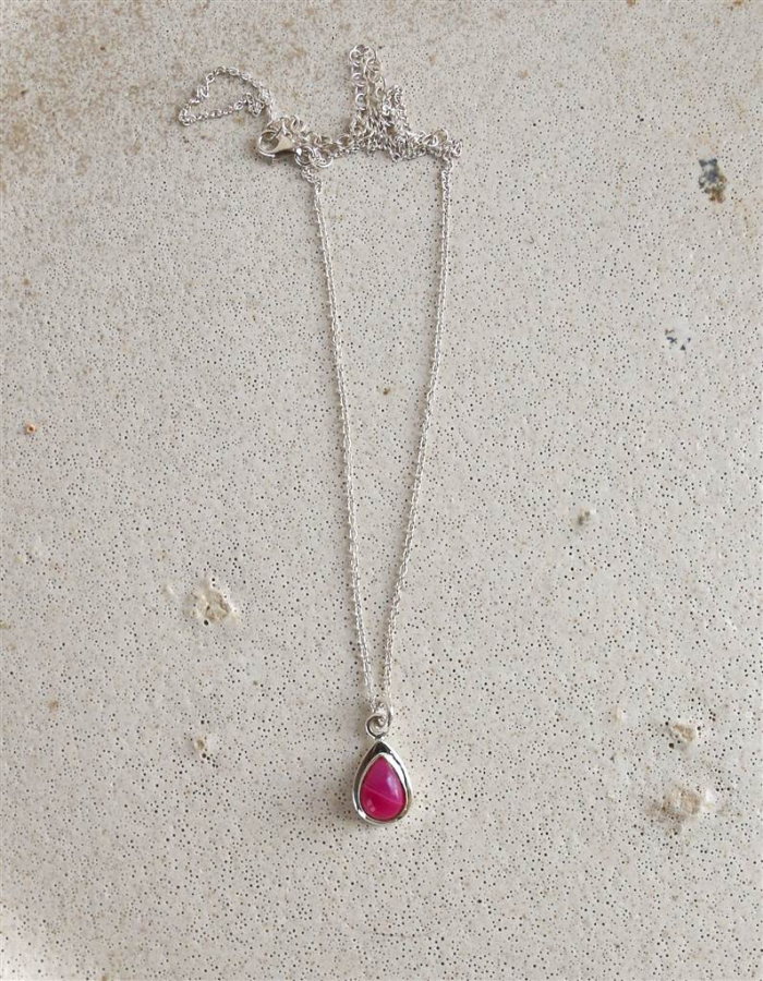 COLGANTE COSMOS  AGATA FUCSIA