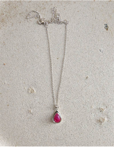 COLGANTE COSMOS  AGATA FUCSIA