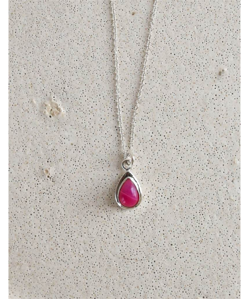 COLGANTE COSMOS  AGATA FUCSIA 2