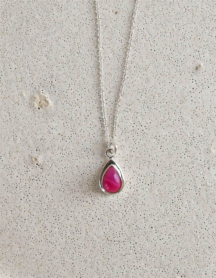 COLGANTE COSMOS  AGATA FUCSIA