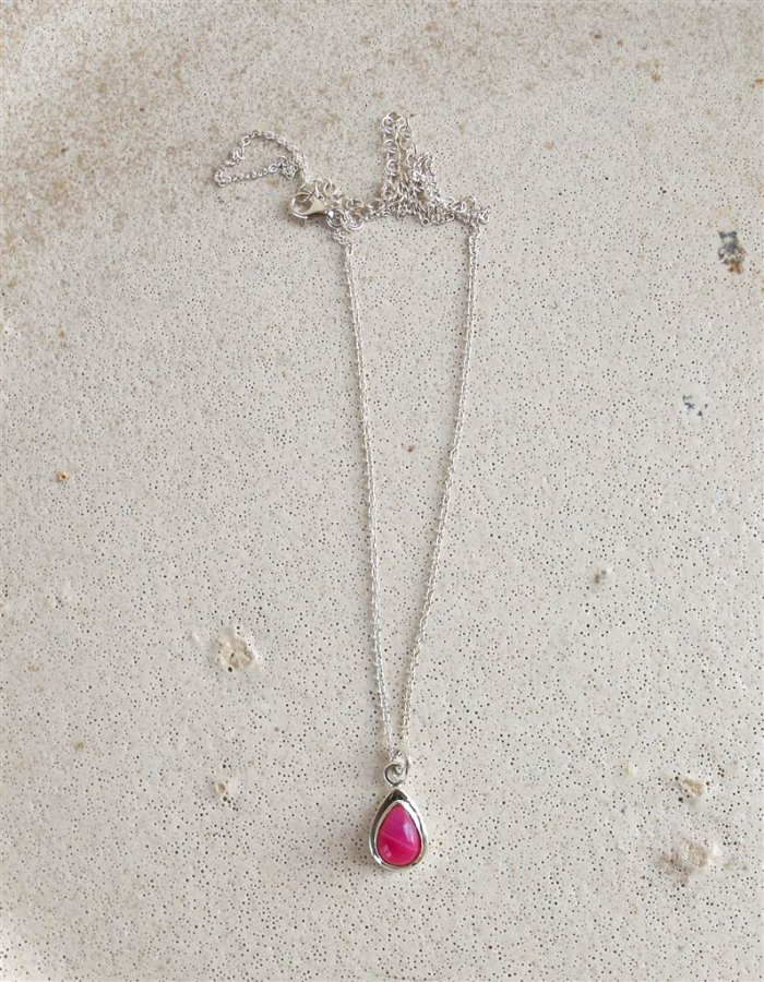 COLGANTE COSMOS  AGATA FUCSIA