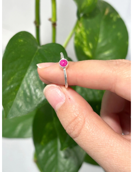 ANILLO  ÁGATA FUCSIA