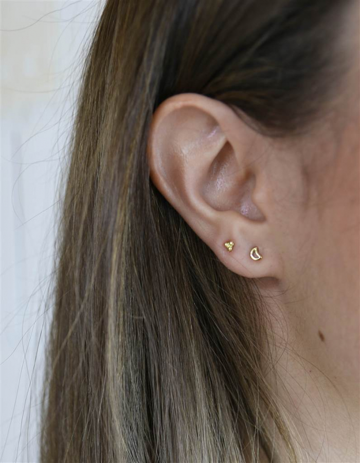 PENDIENTES  LUNAS, BOLITAS, RAYOS ORO