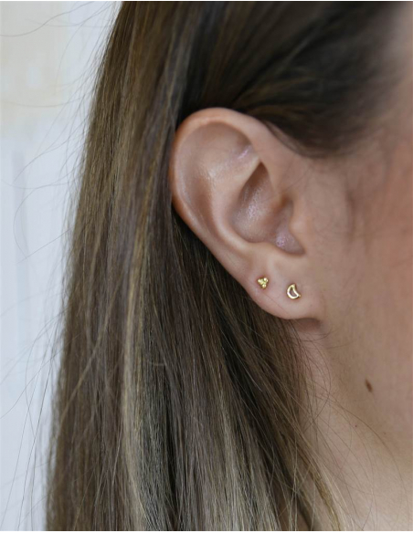 PENDIENTES  LUNAS, BOLITAS, RAYOS ORO