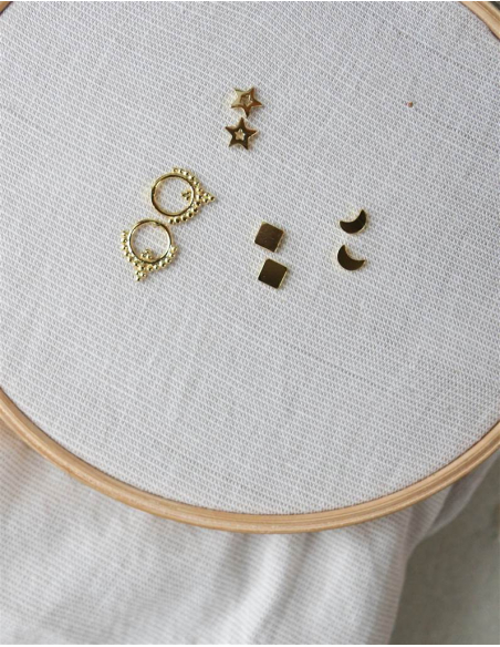 PENDIENTES  LUNAS, CUADRADO, ESTRELLAS, ÉTNICOS ORO