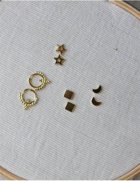 PENDIENTES  LUNAS, CUADRADO, ESTRELLAS, ÉTNICOS ORO