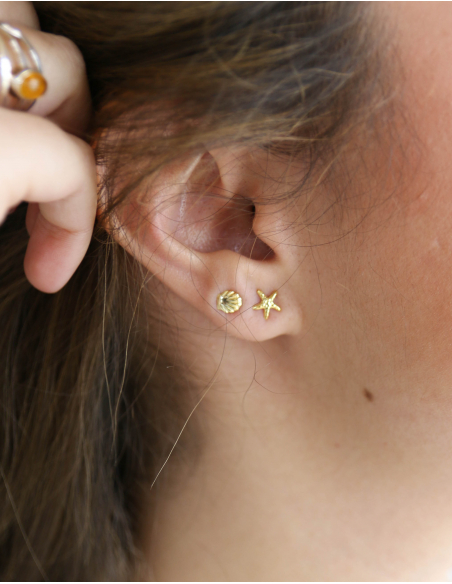 PENDIENTES  ESTRELLAS, INSECTOS,CONCHAS, CORAZONES ORO