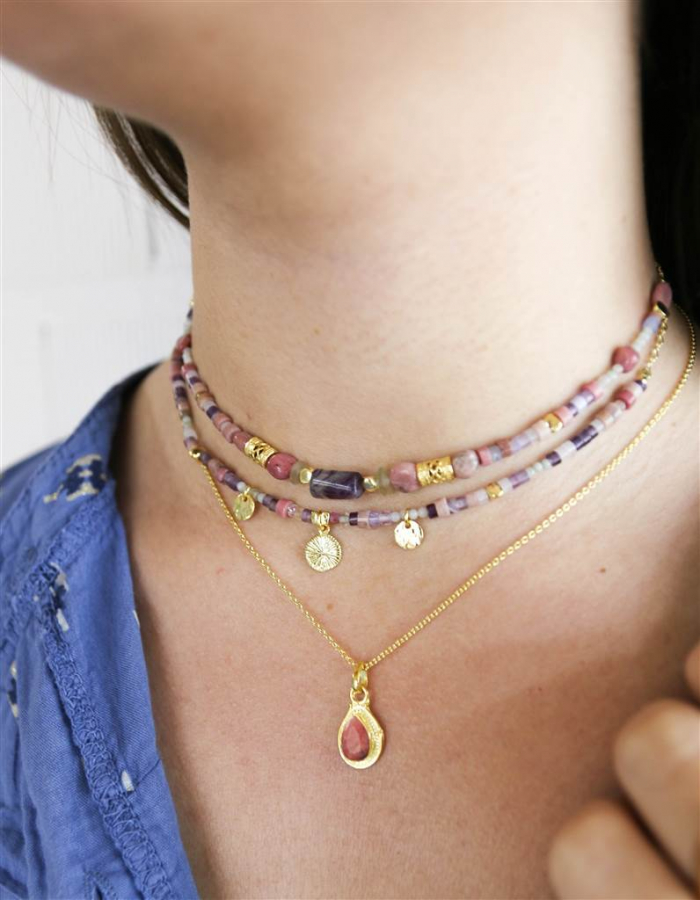 COLGANTE  RODOCROSITA Y AMATISTA