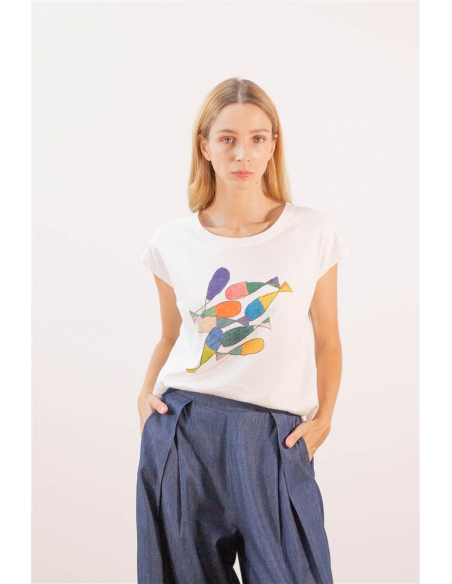 CAMISETA CRUDA PECES