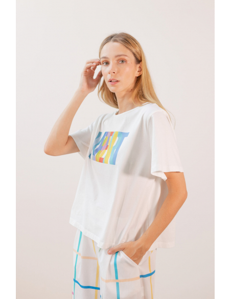 CAMISETA CRUDA LETRAS