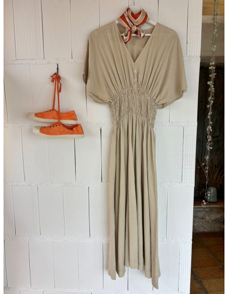 VESTIDO GRECIA BEIGE