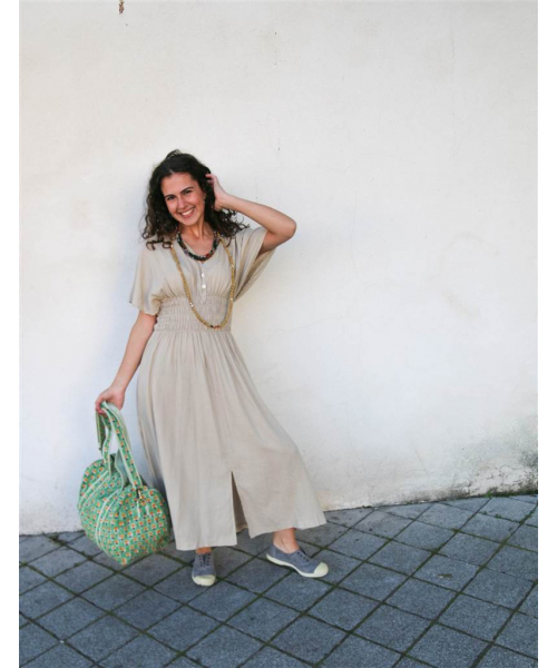 VESTIDO GRECIA BEIGE 2