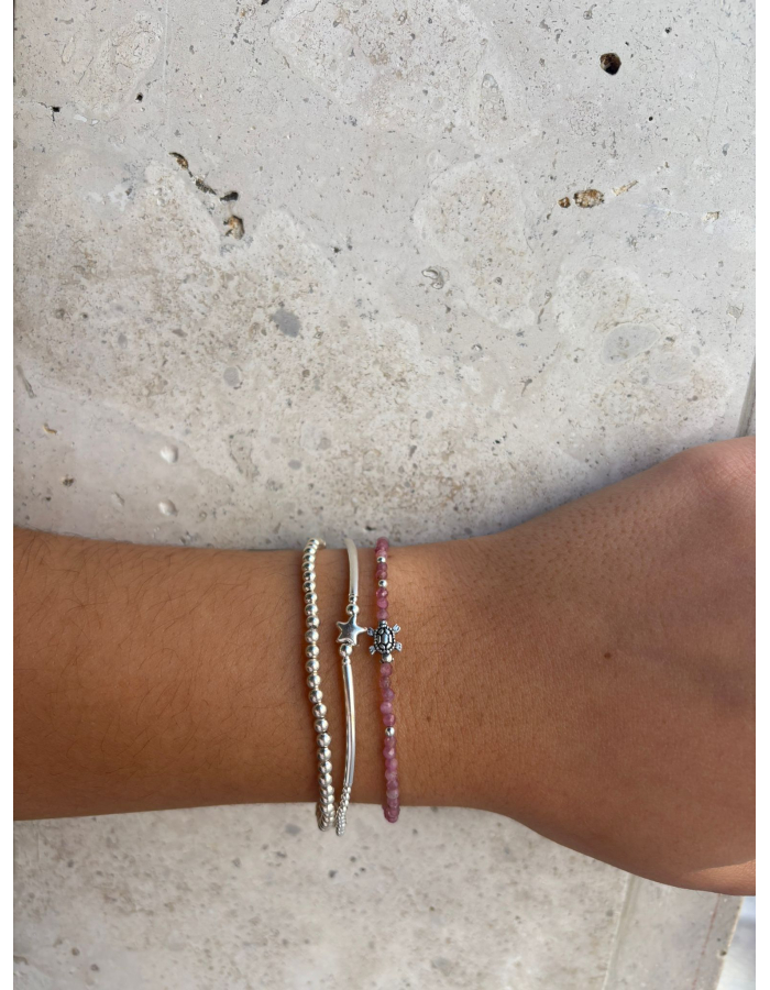 PULSERA TORTUGA CUARZO ROSA
