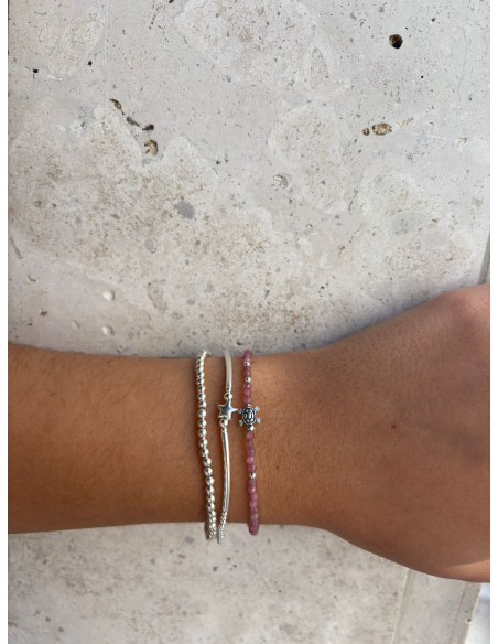 PULSERA TORTUGA CUARZO ROSA