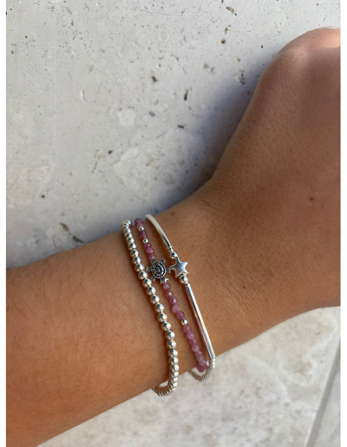 PULSERA TORTUGA CUARZO ROSA