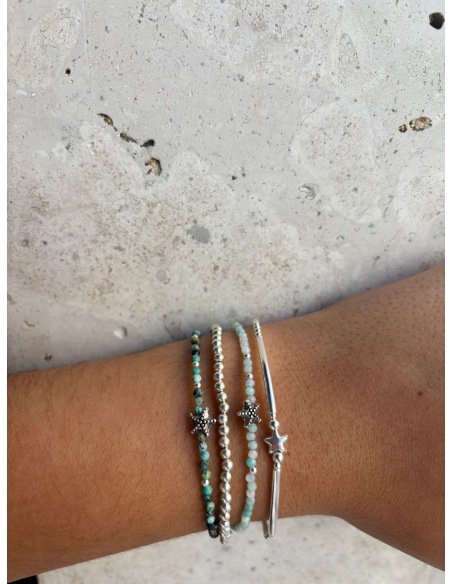 PULSERA ESTRELLA DE MAR AGUAMARINA