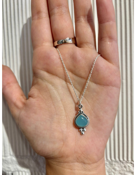 COLGANTE VENUS CALCEDONIA AZUL