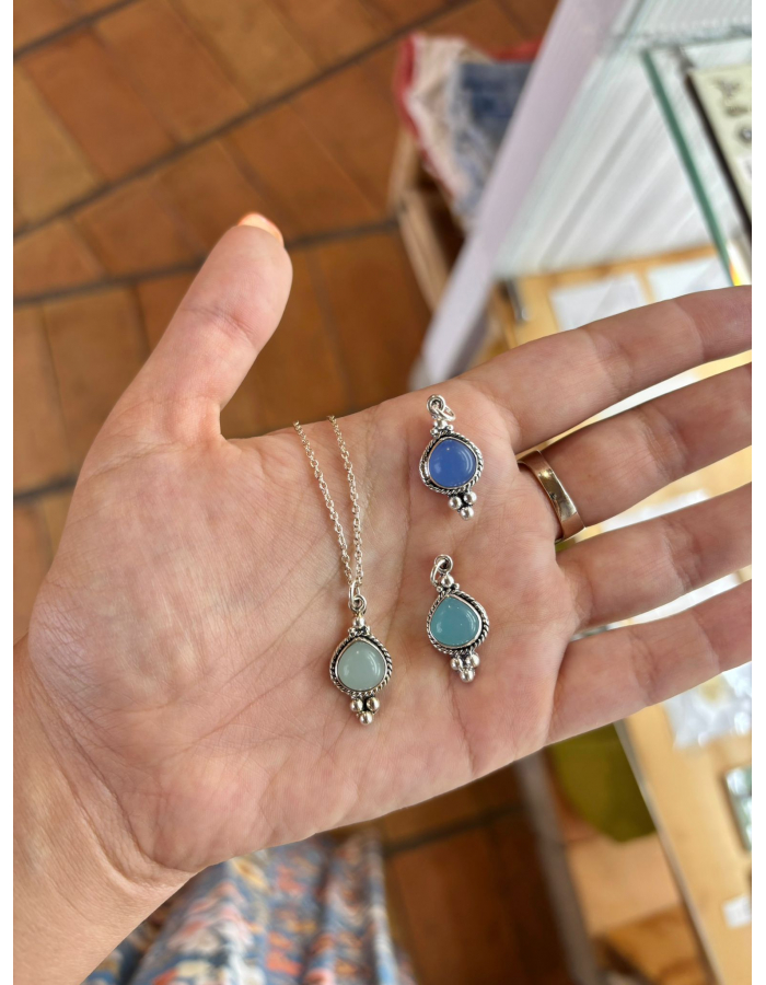 COLGANTE VENUS CALCEDONIA AZUL