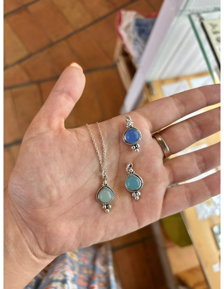 COLGANTE VENUS CALCEDONIA AZUL