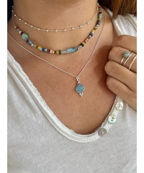 COLGANTE VENUS CALCEDONIA AZUL 2