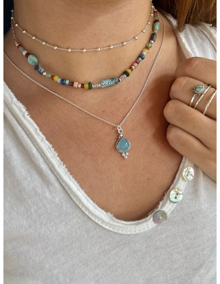 COLGANTE VENUS CALCEDONIA AZUL